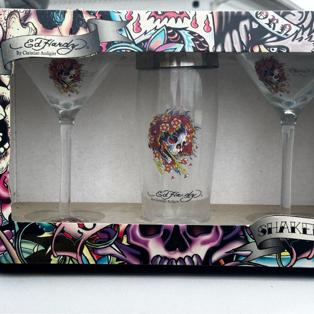 Christian Audigier Black Box with Colorful Snake Design